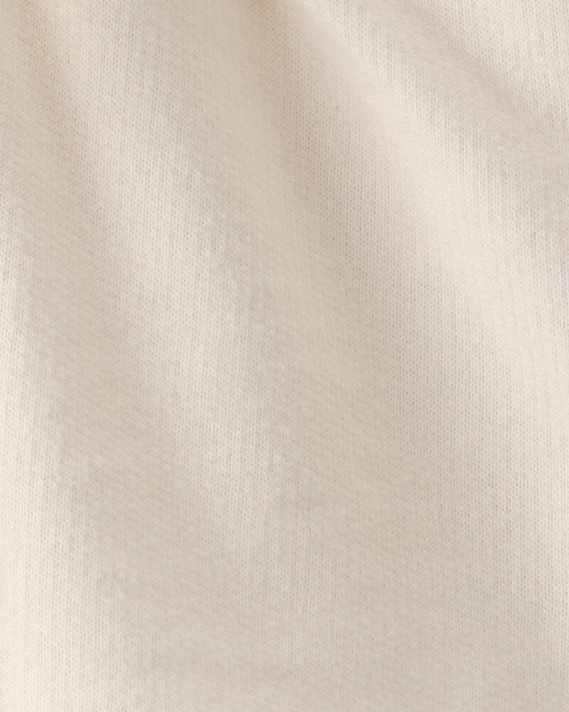 Baby Girl French Terry Shorts - Cream, image 3 of 4 slides