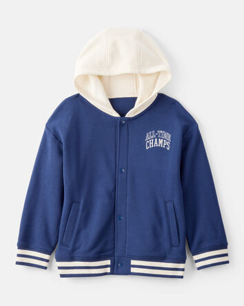 Boys DayDream Fleece Varsity Jacket - Navy, 