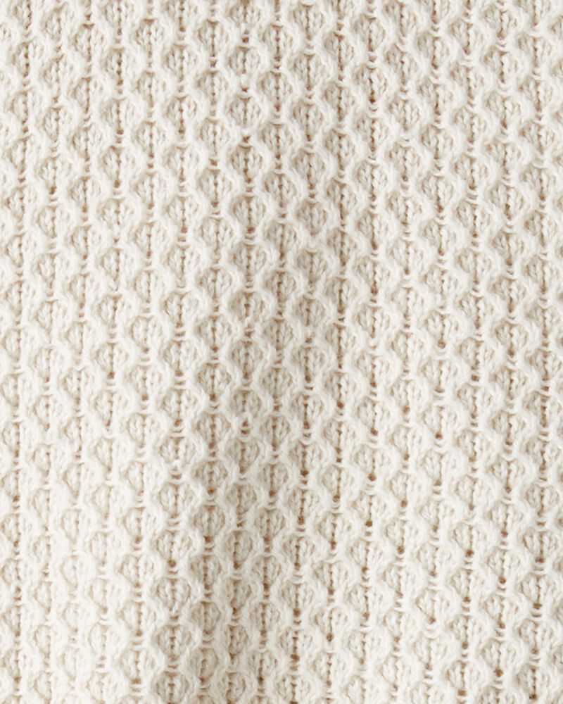 Bébé fille - Ensemble 2 pièces en tricot crochet en coton biologique - Crème, image 3 sur 4 diapositives