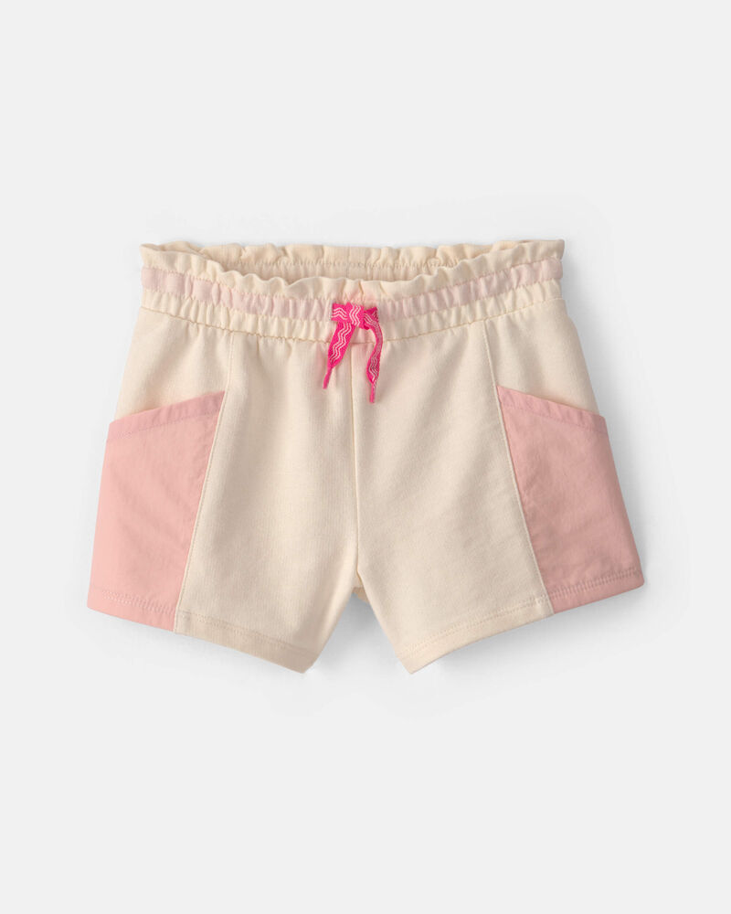 Tout-petit fille - Short en jersey bouclette - Rose/Ivoire, image 1 sur 4 diapositives