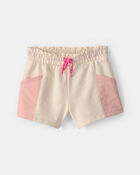 Tout-petit fille - Short en jersey bouclette - Rose/Ivoire, image 1 sur 4 diapositives