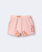 Tout-petit fille - Jupe-short asym&eacute;trique &agrave; imprim&eacute; grand chapiteau - Rose clair, image 6 sur 7 diapositives