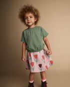 Toddler Girl Skirt in Tulip Print - Mauve, image 3 of 5 slides