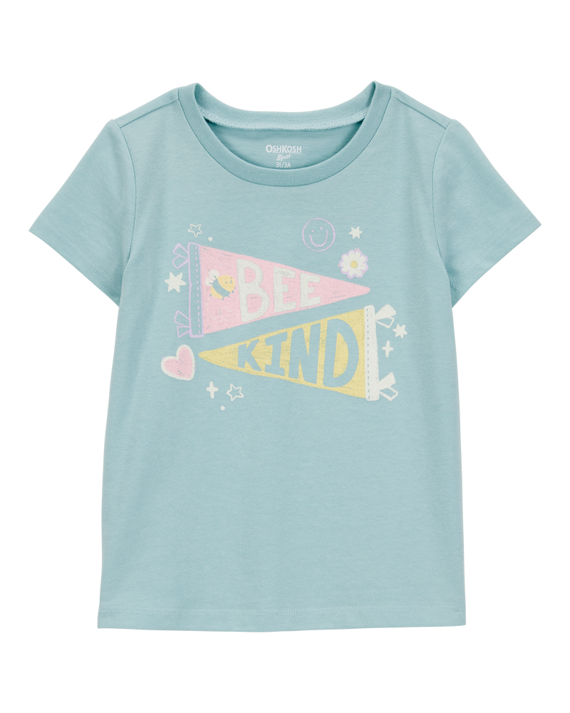 Toddler Bee Kind Short-Sleeve Graphic Tee-Green, image 1 of 2 slides