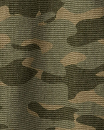 Boys Camo Cotton Long-Sleeve Fashion Jacket - Green, 