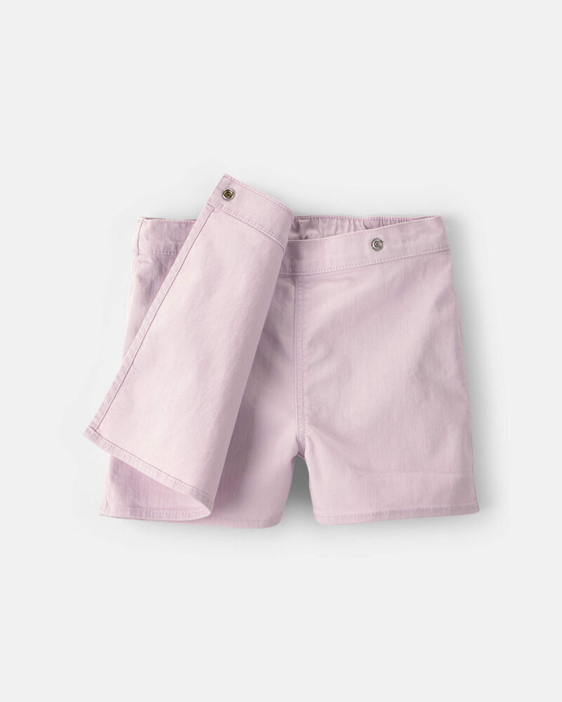Girls Twill Wrap Skort - Purple, image 2 of 5 slides