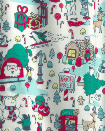 Adult Christmas Scavenger Hunt Fleece Loose Fit Pyjama Bottoms, 