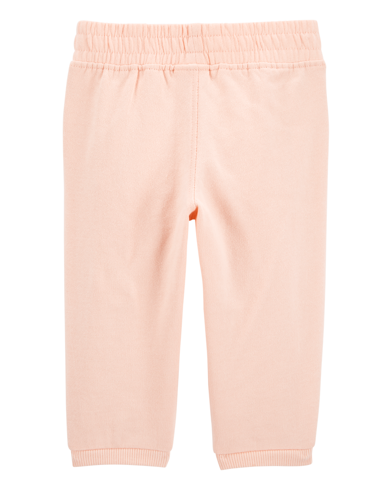 Bébé Pantalon de jogging à enfiler en jersey bouclette - Rose, image 2 sur 4 diapositives