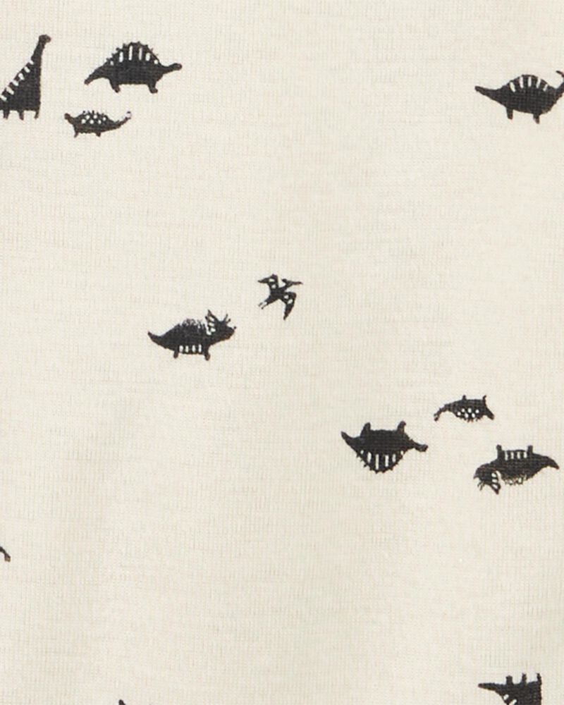 Bébé garçon - Emballage de 5 cache-couches rayés à manches courtes à motifs de dinosaures, image 4 sur 8 diapositives
