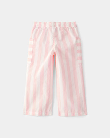 Tout-petit fille - Pantalon &agrave; rayures - Rose/Ivoire, 