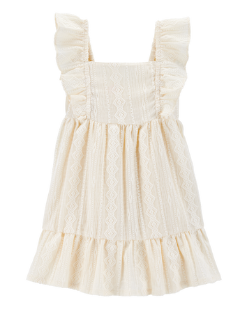 Toddler Crochet Flutter-Sleeve Dress, 