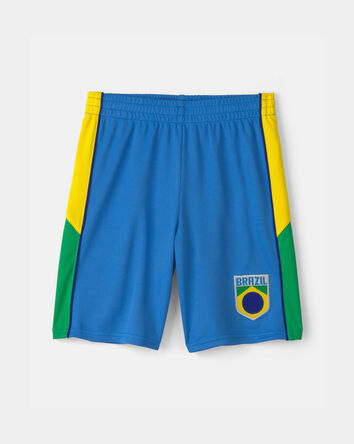  Umbro Brazil Mesh Soccer Shorts - Blue/Yellow/Green, 