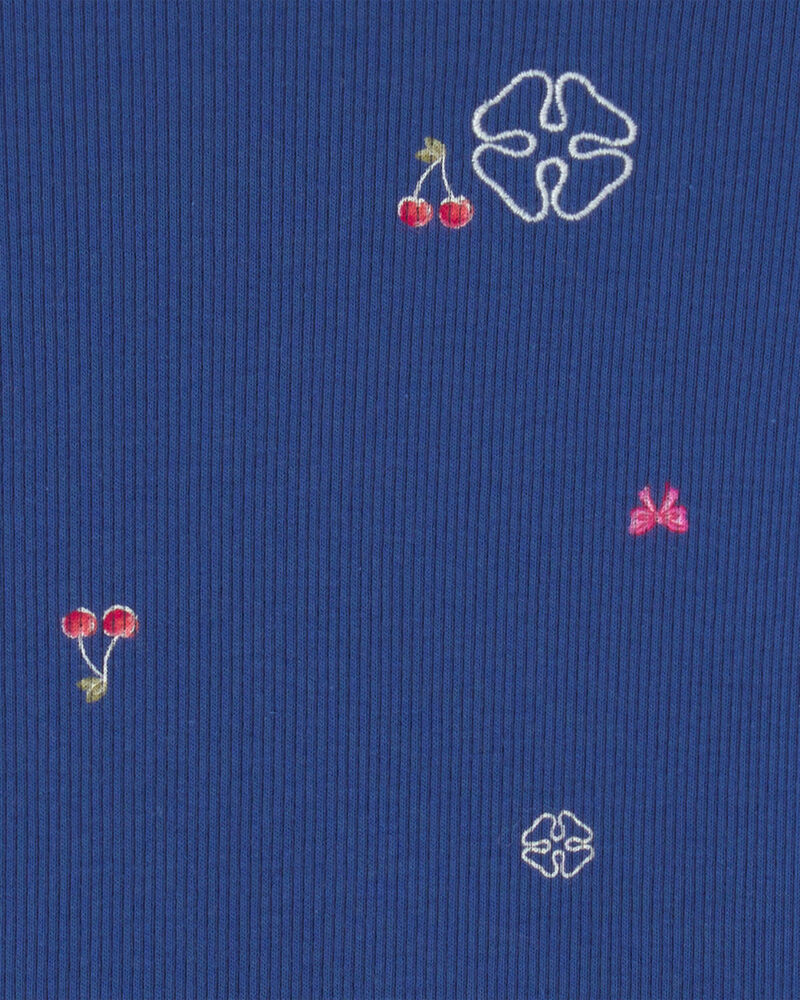 Toute-petite fille - T-shirt manches longues - Bleu marine, image 2 sur 3 diapositives