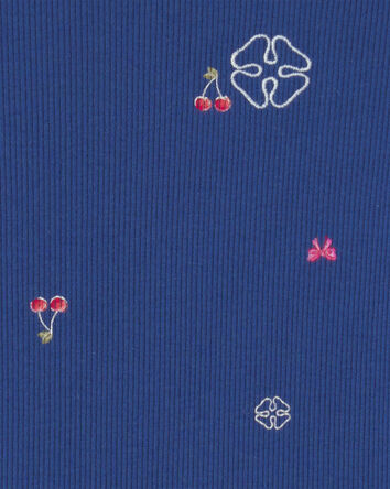 Toute-petite fille - T-shirt manches longues - Bleu marine, 