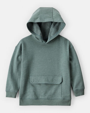 Toddler Boy Solid Fleece Long-Sleeve Hoodie - Green, 