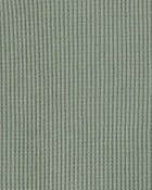 Baby Boy Solid Thermal Sleeveless Romper - Green, image 3 of 4 slides