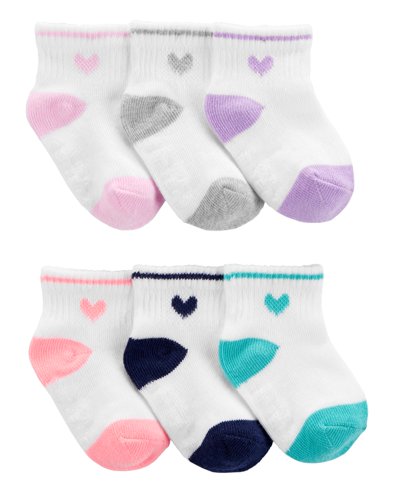 Bébé 6 paires de chaussettes mi-mollet, image 1 sur 2 diapositives