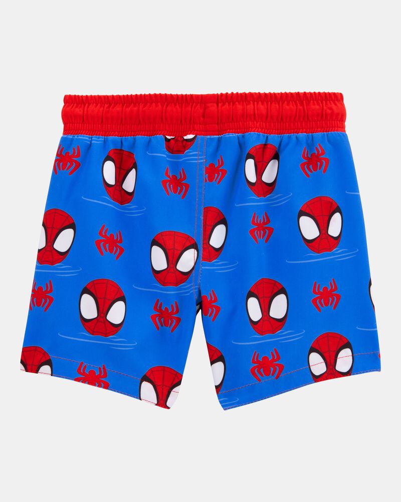 Toddler Boy Marvel&trade; Spider-Man Swim Trunks - Red/Blue, image 2 of 3 slides