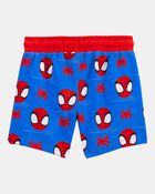 Toddler Boy Marvel&trade; Spider-Man Swim Trunks - Red/Blue, image 2 of 3 slides