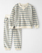 Toddler 2-Piece Organic Cotton Velour Pullover & Pant Set, image 1 of 4 slides