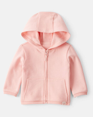 Baby Girl Long-Sleeve Zip-Up Jacket - Pink, 