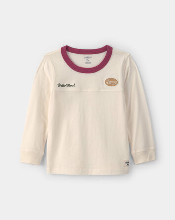 Toddler Boy 'Supervisor' Long-Seeve Tee - Ivory, 