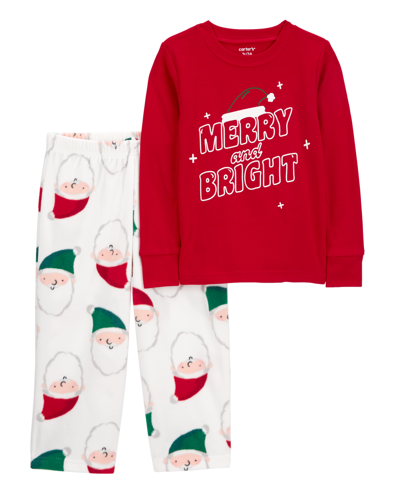 Toddler Boys Toddler 2 Piece Santa Cotton Fleece Pyjamas 2T Carter s