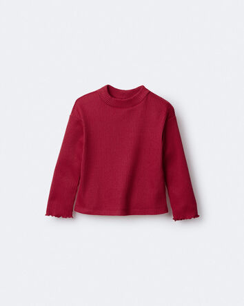 Toddler Girl Mock Neck Long-Sleeve Top - Red, 