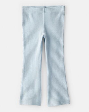 Toddler Girl Pull-On Flare Stretch Rib Leggings - Blue, 