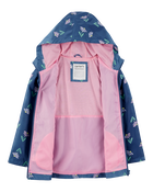 Kid Colour Changing Rain Jacket - Navy, image 6 of 6 slides