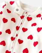 Organic Cotton Heart Print Sleeper Pyjamas, image 2 of 4 slides