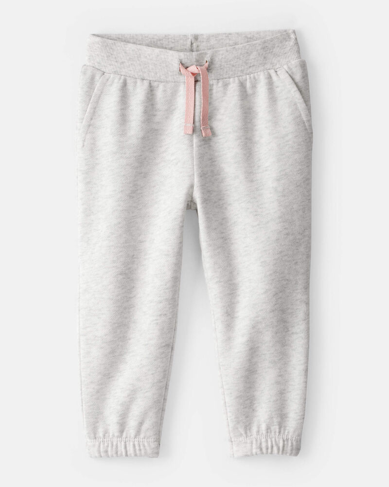Baby Girl Cotton Joggers - Grey, image 1 of 4 slides