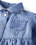 Kid Organic Cotton Chambray Dress, image 3 of 6 slides
