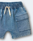 Toddler Boy Cargo Shorts in Denim, image 7 of 7 slides