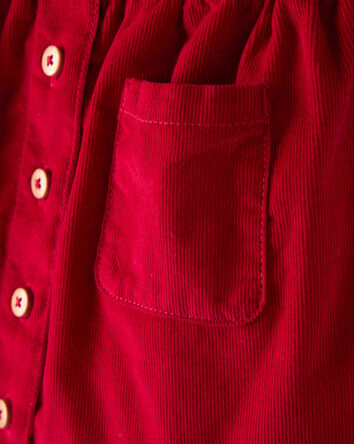 Tout-petit fille - Jupe-short en velours côtelé - Rouge, 