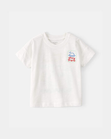 Baby 'Ahoy There' Graphic Tee - White, 