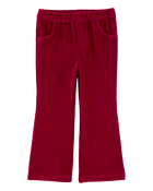 Toddler Pull-On Velour Flare Pants, image 1 of 4 slides