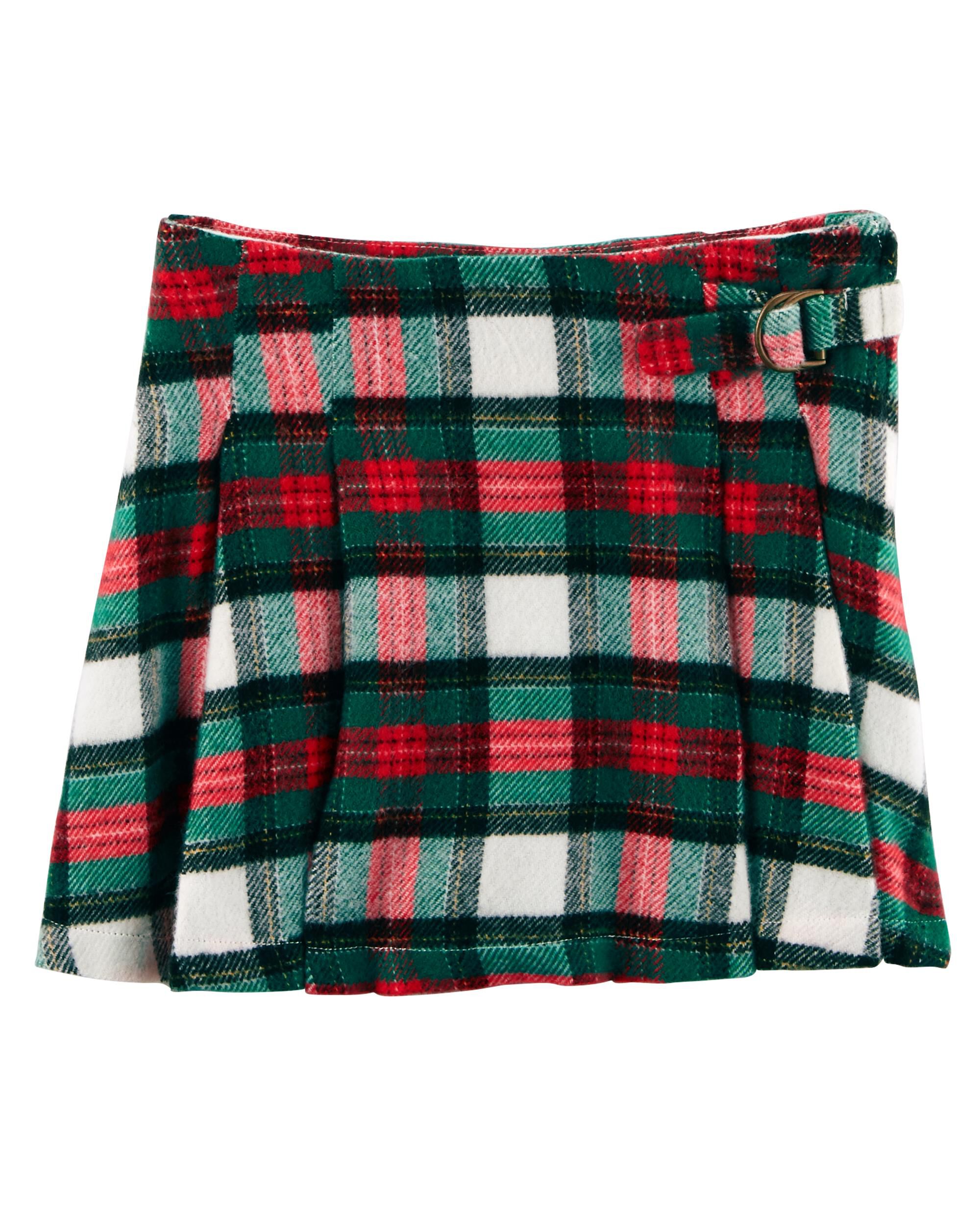 Pleated flannel skirt clearance