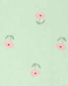 Tout-petit fille - Robe &agrave; manches courtes, floral &ndash; Vert, image 3 sur 3 diapositives