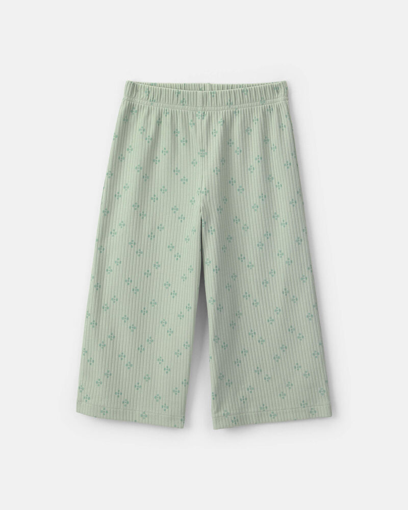 B&eacute;b&eacute; fille - Ensemble 2 pi&egrave;ces haut manches longues en molleton et pantalon &agrave; motif floral &ndash; Vert, image 2 sur 4 diapositives