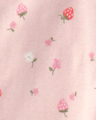 Baby Girl Fruit Print Short Sleeve Bodysuit & Pant Set - Pink, image 3 of 5 slides