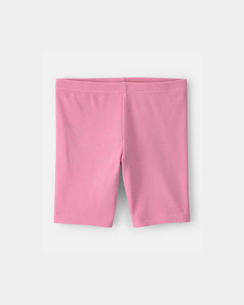 Girls Solid Bike Shorts - Pink, image 1 of 4 slides
