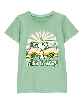 Kid Peanuts™ Snoopy Short-Sleeve Graphic Tee - Green, 