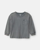 Toddler Boy Mineral Wash Long-Sleeve T-Shirt - Grey, image 1 of 3 slides