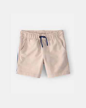 Tout-petit gar&ccedil;on - Short en jersey bouclette, rayures - Kaki/ Bleu, 