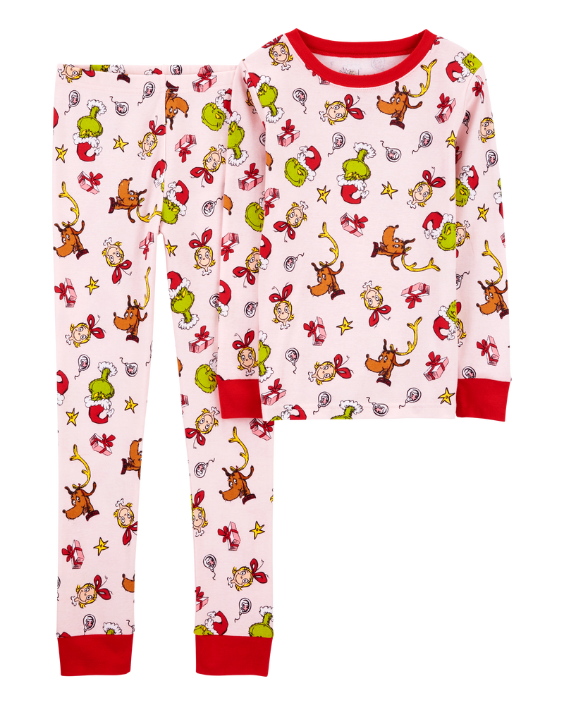 Kid 2 Piece Christmas Grinch 100 Snug Fit Cotton Pyjamas