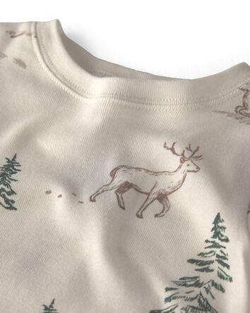 Kids 2-Piece Organic Cotton Pyjamas in Reindeer Forest, 
