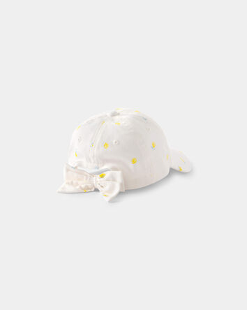 Tout-petit fille - Casquette de baseball, citrons - Blanc, 