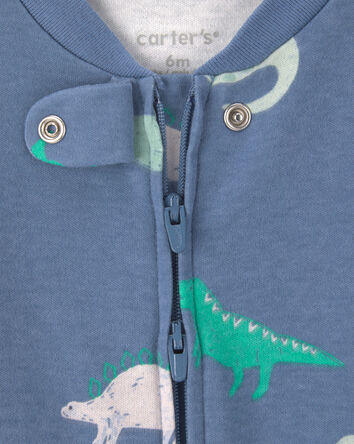 B&eacute;b&eacute; gar&ccedil;on - Grenouill&egrave;re ajust&eacute;e avec pieds &agrave; motif dinosaure - Bleu, 