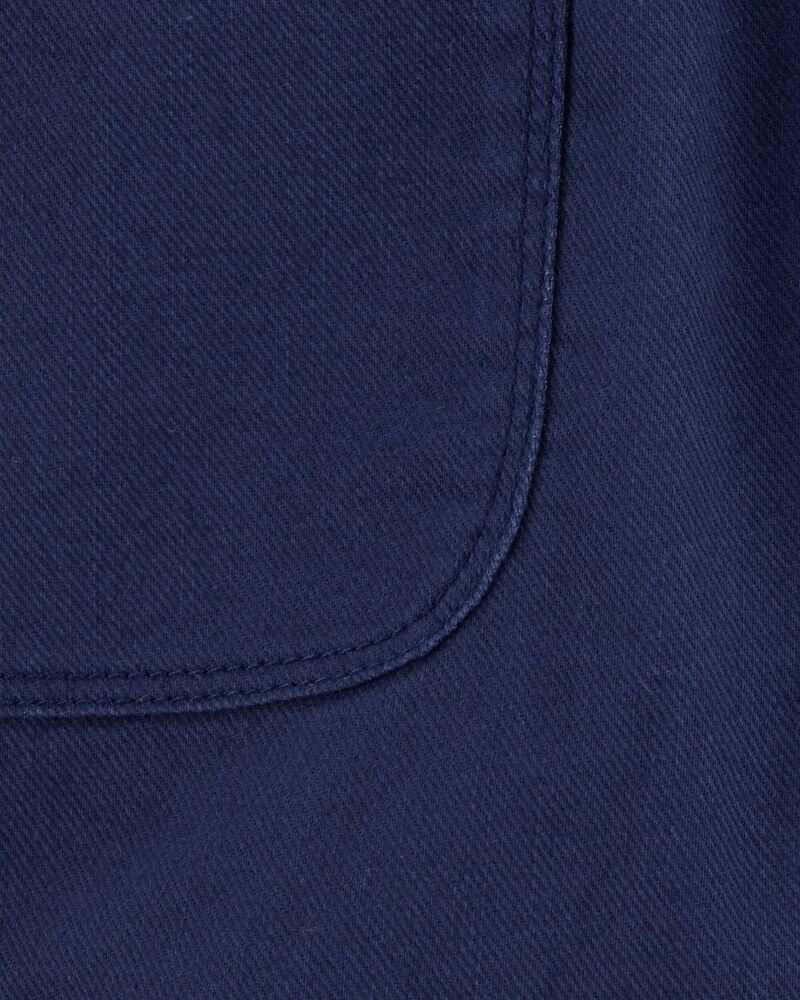 Boys Pull-On Twill Shorts - Navy, image 3 of 4 slides